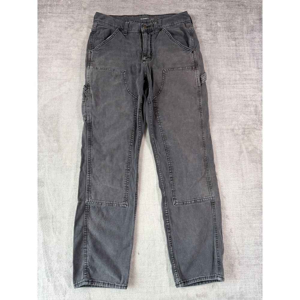 Old Navy Pants Mens 32x30 Black Carpenter 90s Straight Double Knee Workwear